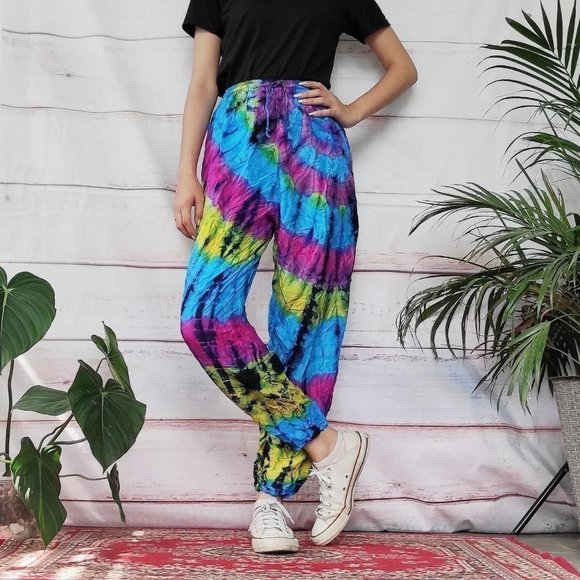 Multicolour tie dye harem pants - Picture 2 of 4